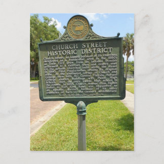 Carte Postale Historic District Marker Dade City Floride