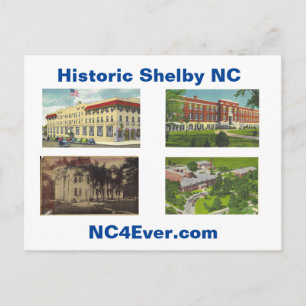 Carte postale historique de Shelby NC