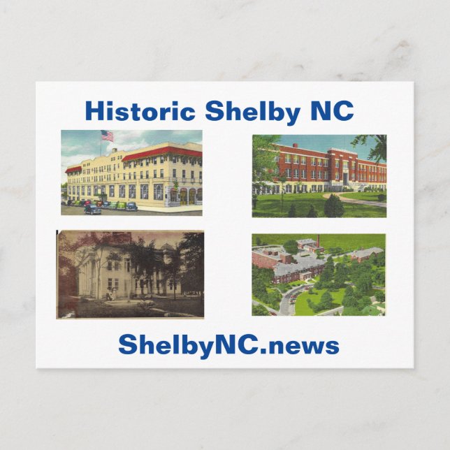 Carte postale historique Shelby NC (Devant)
