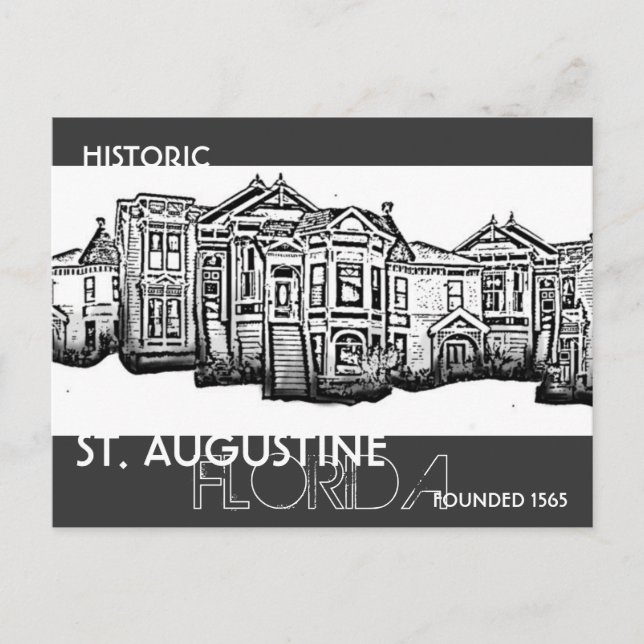 Carte postale historique St Augustine Florida (Devant)