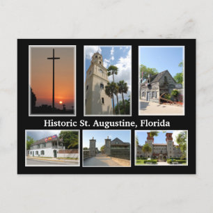 carte postale historique st augustine florida