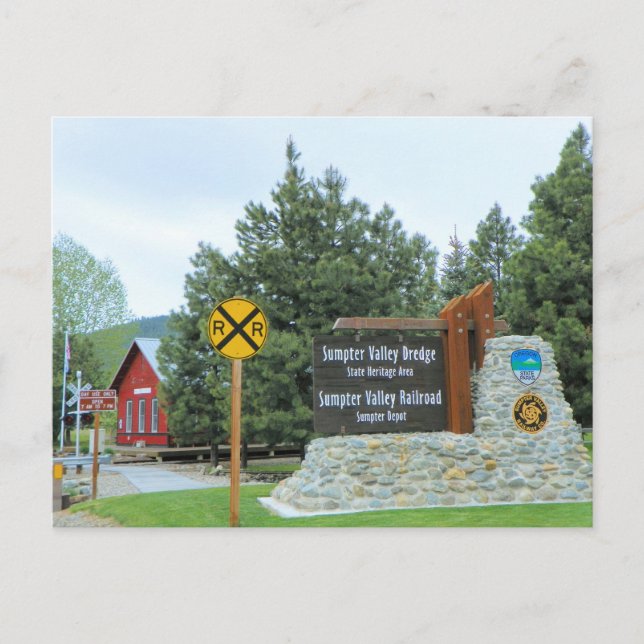 Carte Postale Historique Sumpter Gold Dredge et Railway Park (Devant)