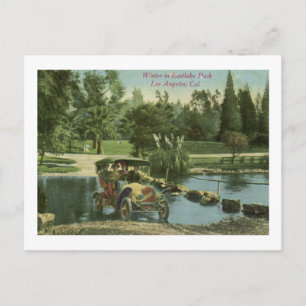 Carte Postale Hiver 1919, Eastlake Park, Los Angeles Vintage