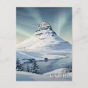Carte Postale Hiver à Kirkjufell Islande Travel
