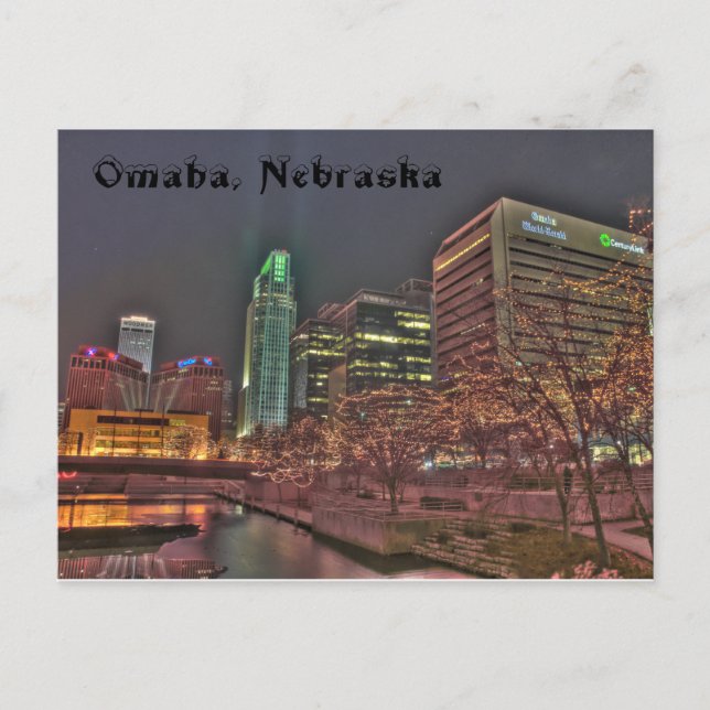Carte Postale Hiver à Omaha Nebraska (Devant)