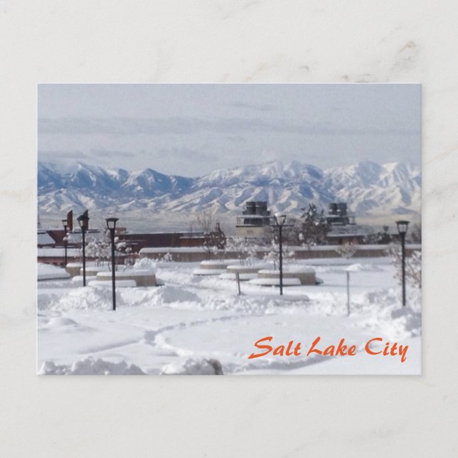 Carte Postale Hiver à Salt Lake City (Devant)