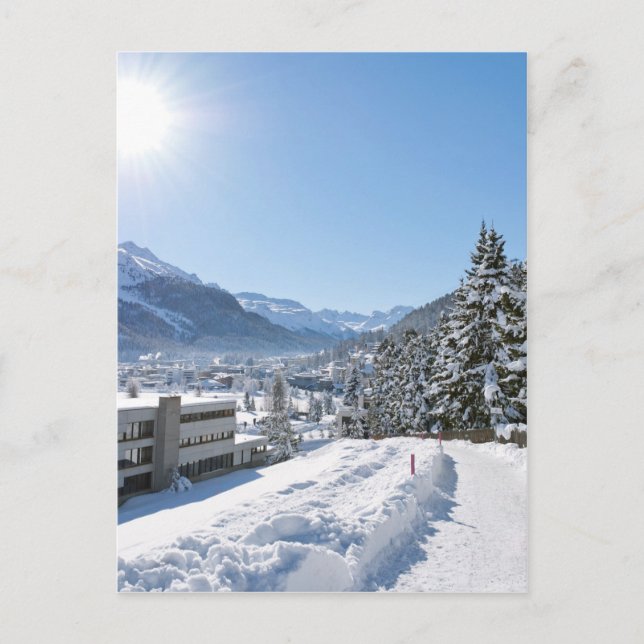 Carte Postale Hiver à St. Moritz (Devant)