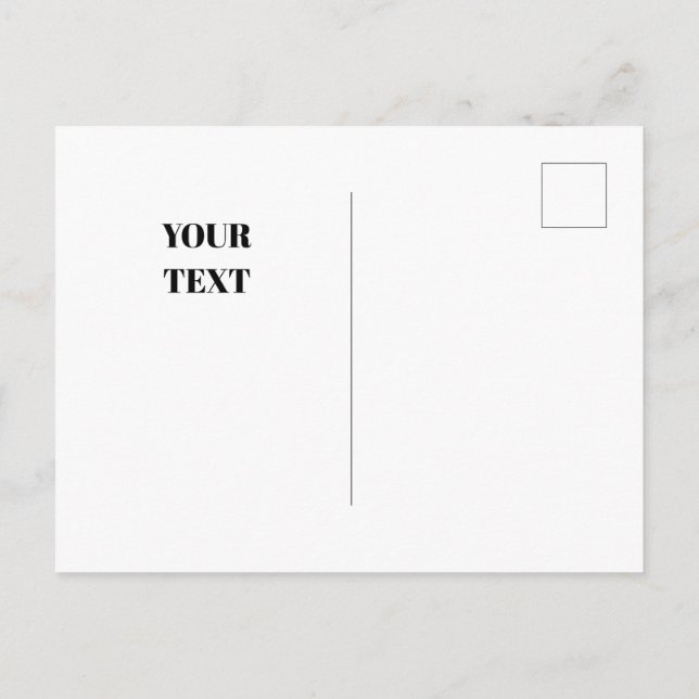 Carte Postale Hiver bleu avec les cerfs (Dos)