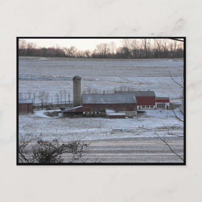 Carte Postale ~ Hiver dans le comté de Lancaster ~ 12 (Devant)