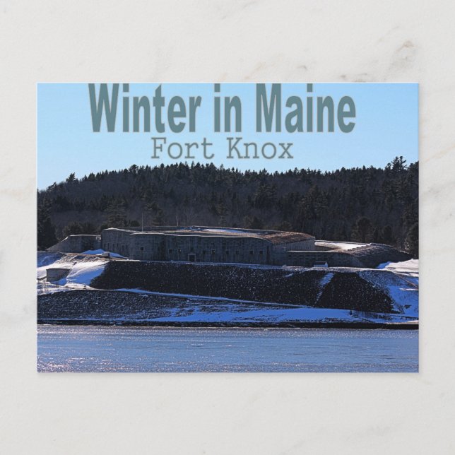 Carte Postale Hiver dans le Maine (Devant)