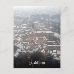 Carte Postale hiver de ljubljana