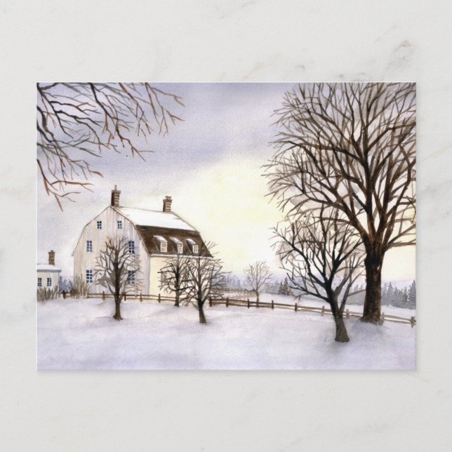 Carte Postale Hiver en Nouvelle-Angleterre (Devant)