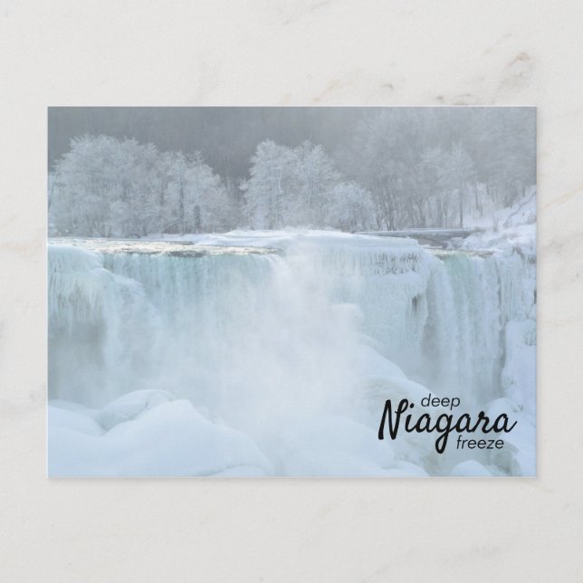 Carte Postale Hiver Froid Chutes américaines | Niagara Deep Free (Devant)