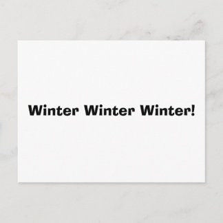 Carte Postale Hiver Hiver Hiver !