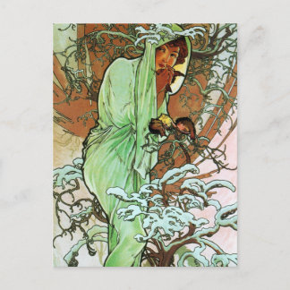 Carte Postale Hiver, Mucha