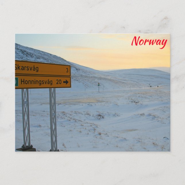 Carte Postale hiver norvégien (Devant)