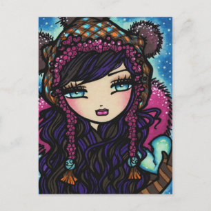 Carte postale Hiver Snowflake Heart of Ice Girl Ar