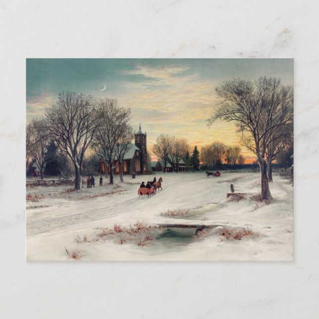 Carte Postale hiver vintage (Devant)