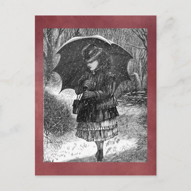 Carte postale hiver vintage (Devant)