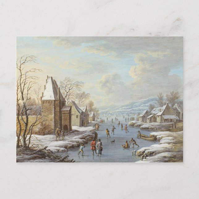 Carte Postale hiver vintage (Devant)