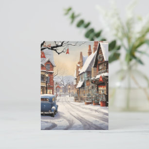 Carte Postale Hiver vintage en ville