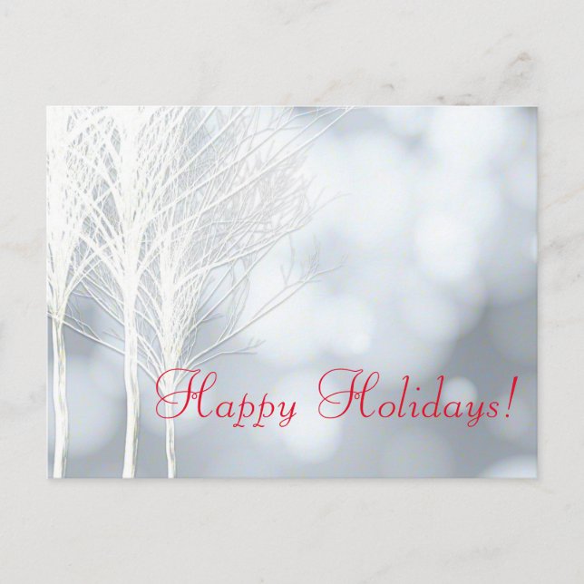 Carte postale hiver White Rustic Trees (Devant)