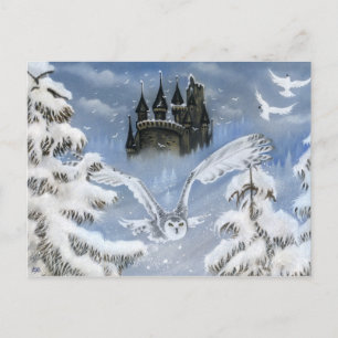 Carte postale Hivernale Château de Owls