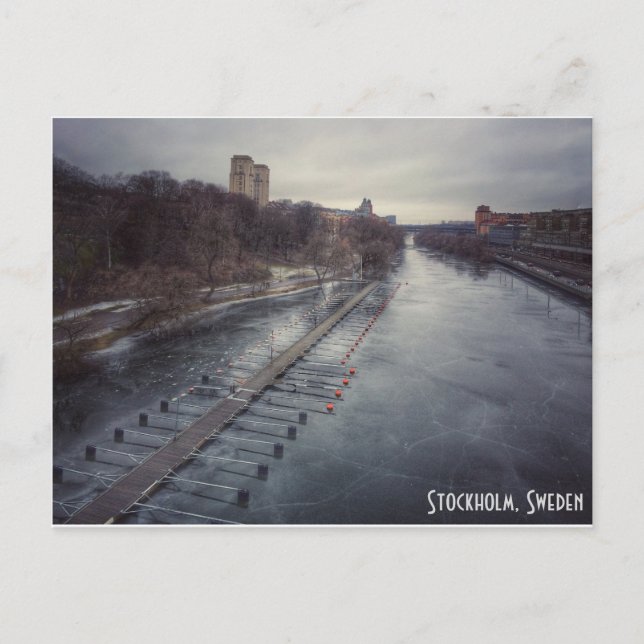 Carte postale hivernale de Stockholm (Devant)
