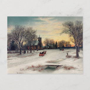 Carte postale hivernale vintage