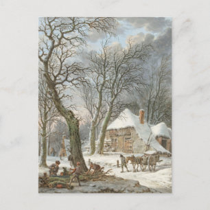 Carte postale hivernale vintage