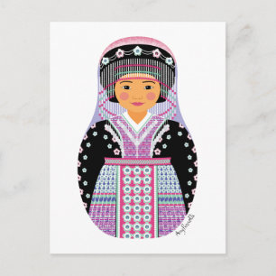 Carte postale Hmong Matryoshka