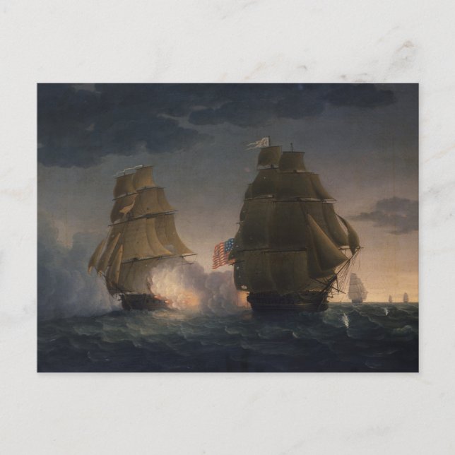 Carte Postale HMS Endymion contre le président américain (Devant)