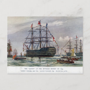Carte Postale HMS Queen Battleship 1839
