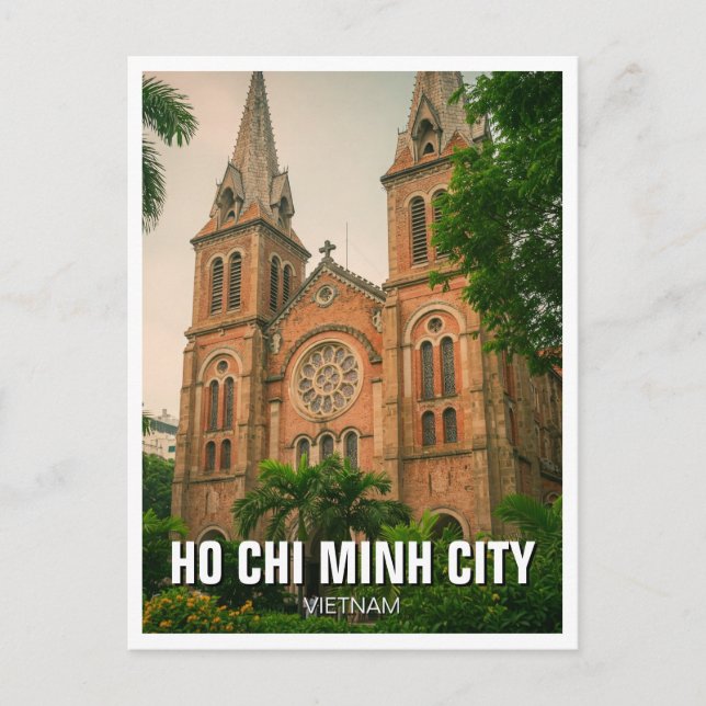 Carte Postale Ho Chi Minh Ville Cathédrale Notre-Dame de Saigon (Devant)