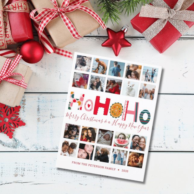 Carte Postale Ho Ho Ho Ho 20 Photo Noël (Créateur téléchargé)