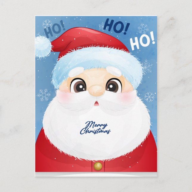 Carte Postale Ho Ho Ho Père Noël (Devant)