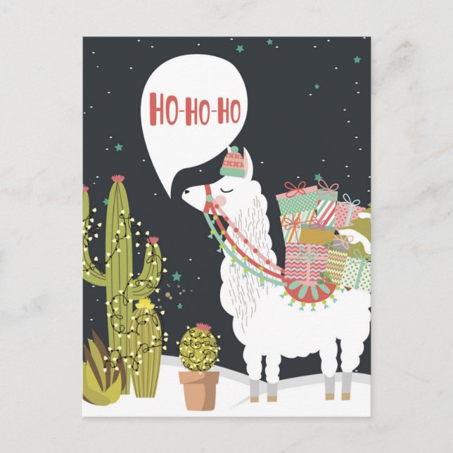 Carte Postale Ho-HoHo Holiday Llama (Devant)