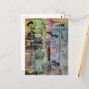 Carte Postale Hobbies Rétro Multimédia Colorés Travail du Bois H