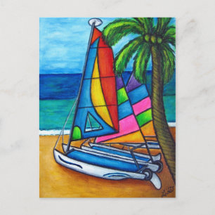 Carte postale Hobby colorée