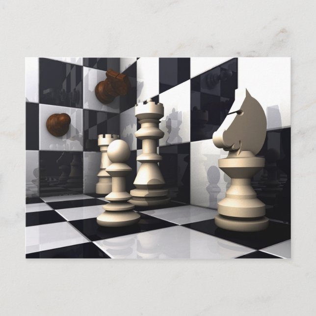 Carte Postale Hobby des échecs de jeu (Devant)