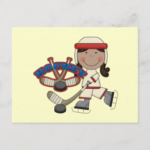 Carte Postale HOCKEY - Chemises et cadeaux de filles afro-améric