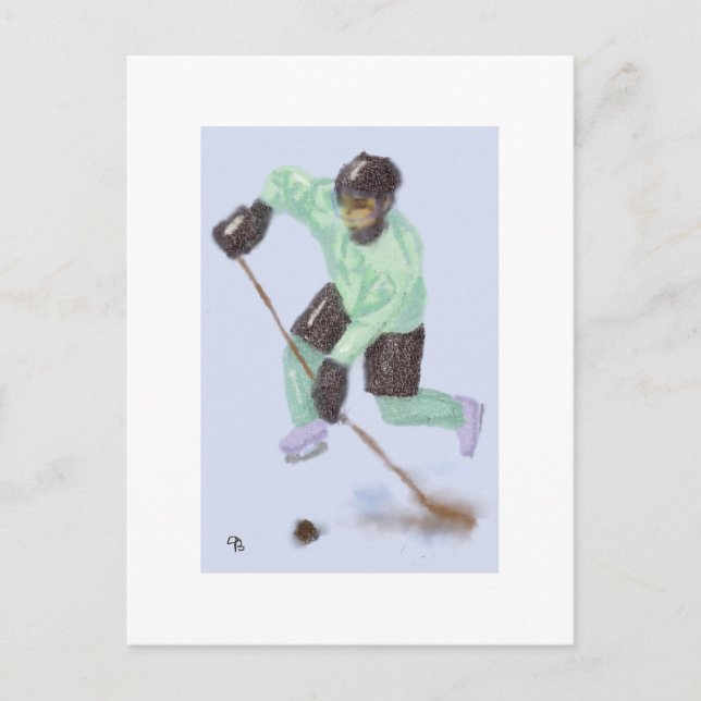 Carte Postale Hockey pour l'art du but (Devant)