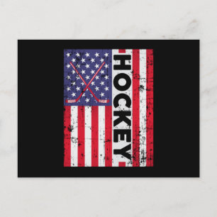 Carte Postale Hockey Stick de hockey sur glace Équipe Sport Puck