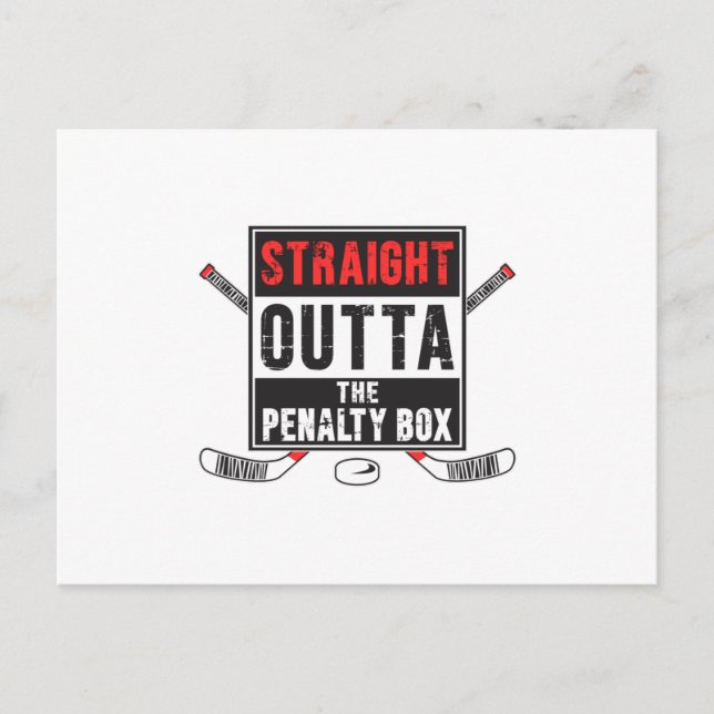 Carte Postale Hockey Stick de hockey sur glace Sports Équipe Drô (Devant)