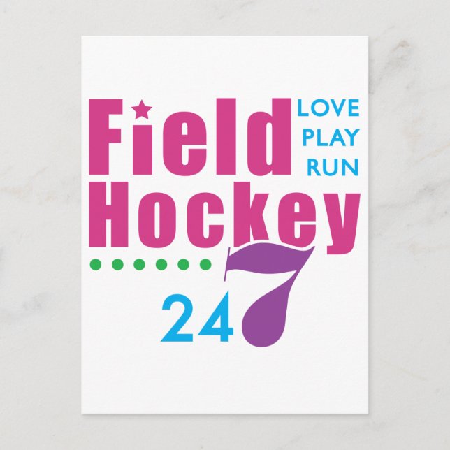 Carte Postale Hockey sur gazon 24/7 (Devant)