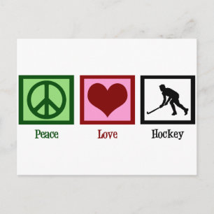 Carte Postale Hockey sur gazon Peace Love