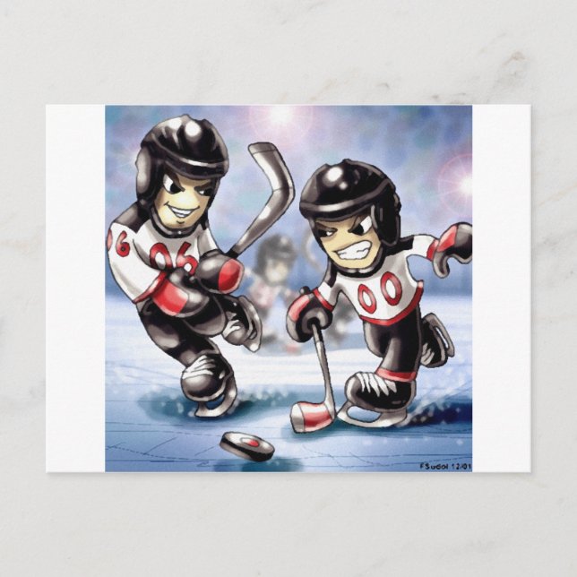 Carte Postale hockey sur glace (Devant)