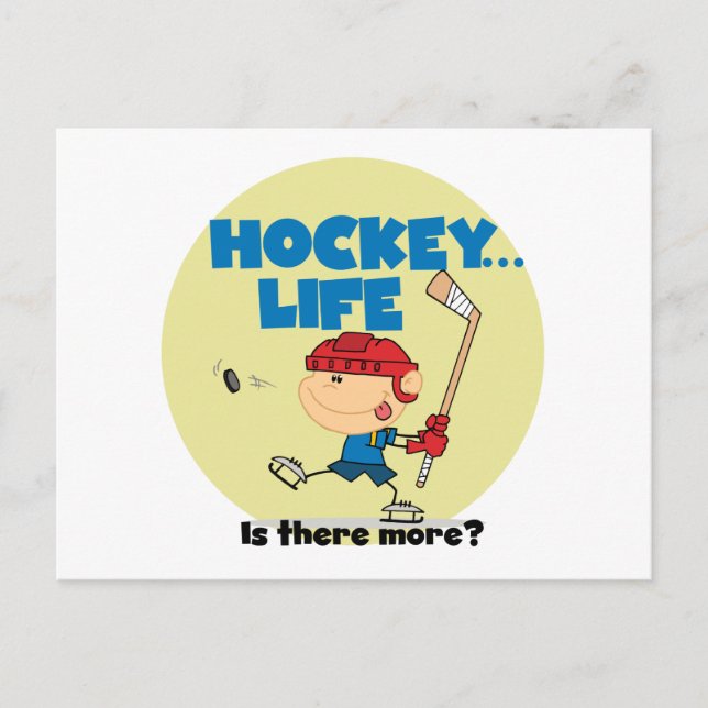 Carte Postale Hockey y a plus de t-shirts et cadeaux (Devant)