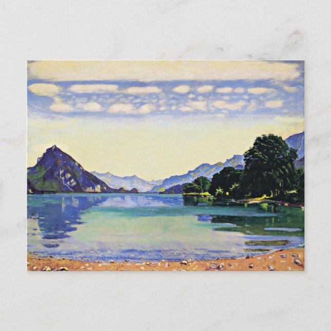 Carte Postale Hodler - Lac Thun de Lessig, art (Devant)