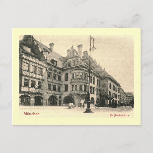 Carte Postale Hofbrauhaus, Munich, Allemagne 1900 Vintage (Devant)